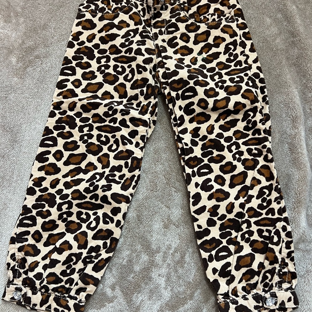 Gymboree Kids Leopard Print Pants - Brown and Black 3T